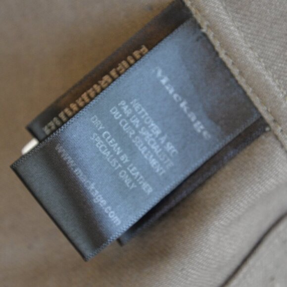 Mackage Minella Leather Biker Moto Jacket Olive Green Black Sz M - Picture 6 of 10